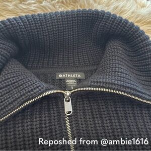 Athleta Black Half-Zip Sweater